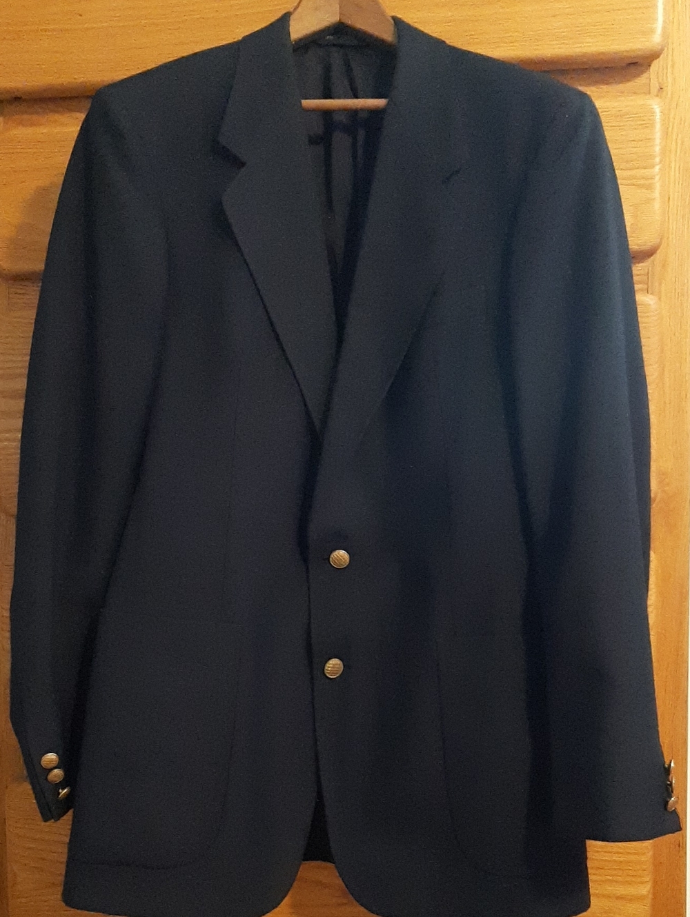 Classic Men's Navy Blazer with Gold Buttons